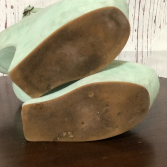 JEFFREY CAMPBELL NIGHT WALK  Mint Green Suede Leather heelless Platforms 7 - Picture 15 of 15